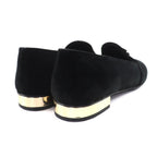 Chanel 23K Velour CC Logo Almond Toe Loafers Flat Shoes Black 36.5 — view 2