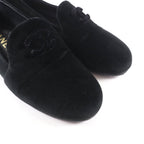 Chanel 23K Velour CC Logo Almond Toe Loafers Flat Shoes Black 36.5 — view 7