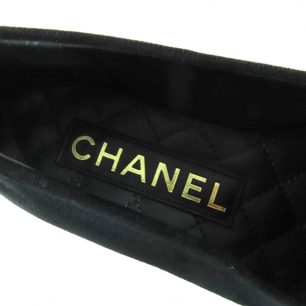 Chanel 23K Velour CC Logo Almond Toe Loafers Flat Shoes Black 36.5 — view 9