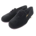 Chanel 23K Velour CC Logo Almond Toe Loafers Flat Shoes Black 36.5