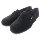 Chanel 23K Velour CC Logo Almond Toe Loafers Flat Shoes Black 36.5