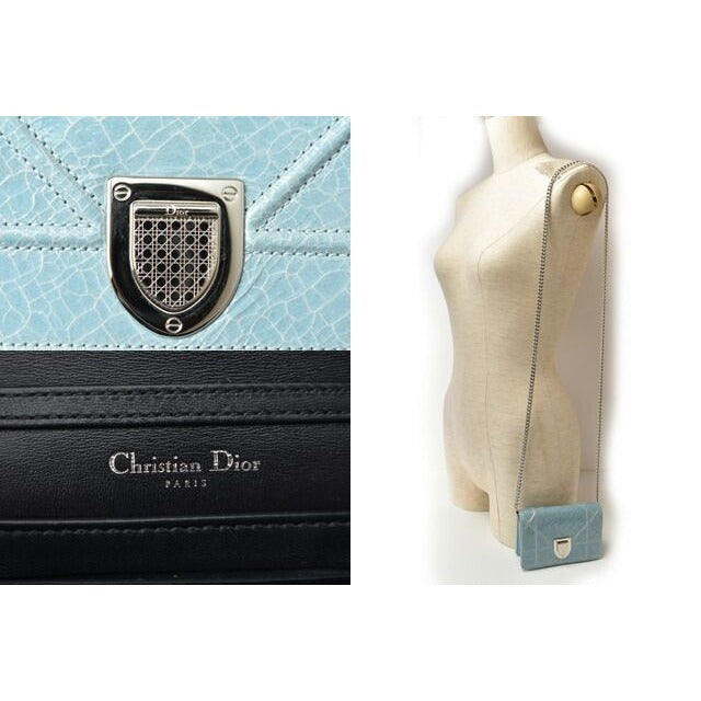 Christian Dior Chain Pouch Mini Wallet Cannage — view 2
