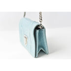 Christian Dior Chain Pouch Mini Wallet Cannage — view 3