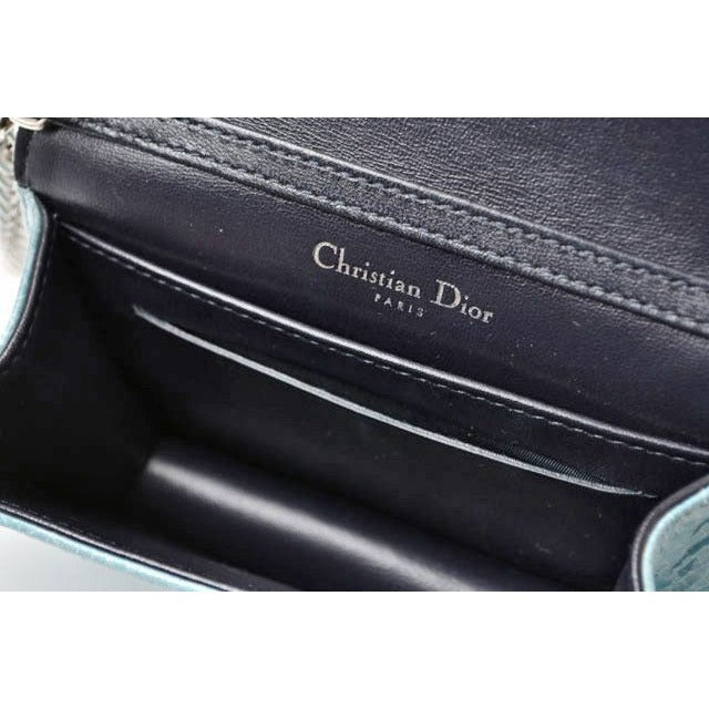 Christian Dior Chain Pouch Mini Wallet Cannage — view 8