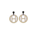 Hermes Earrings Equipe Nautic Buffalo Horn Lavender-yellow