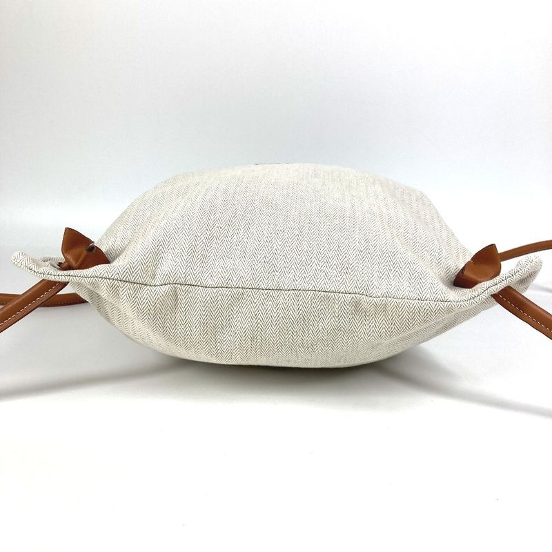 Hermes Backpack Aline MM Toile Chevron Beige — view 5