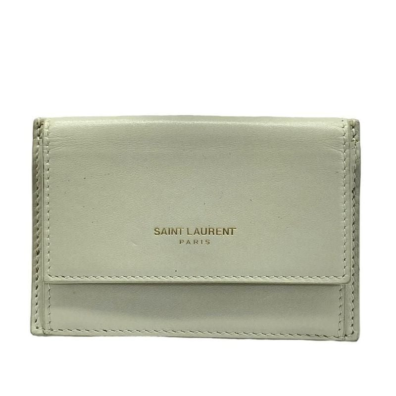 Saint Laurent Card Case Pass Coin Purse Compact Logo — view 2