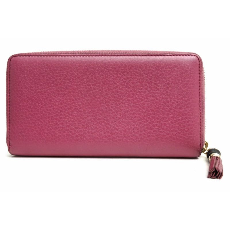 Gucci Wallet Women Leather Pink Bamboo Tassel with Coin Purse — view 2