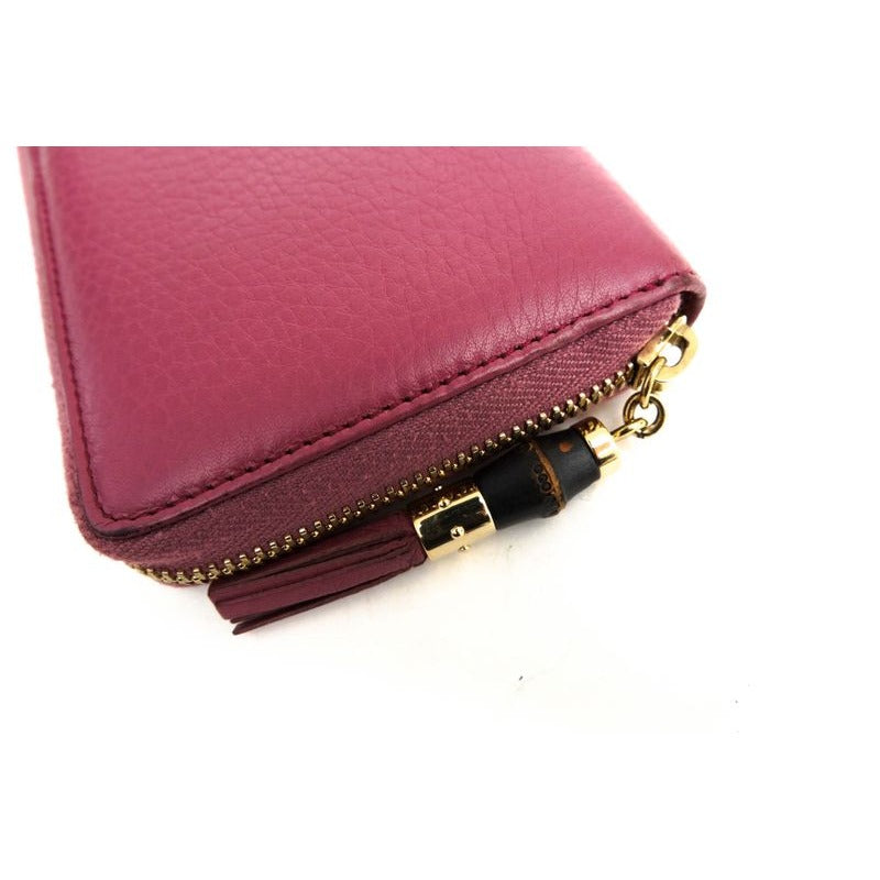 Gucci Wallet Women Leather Pink Bamboo Tassel with Coin Purse — view 5