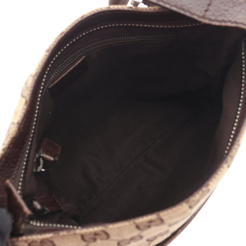 Gucci Shoulder Bag GG Canvas Beige Dark Brown — view 3