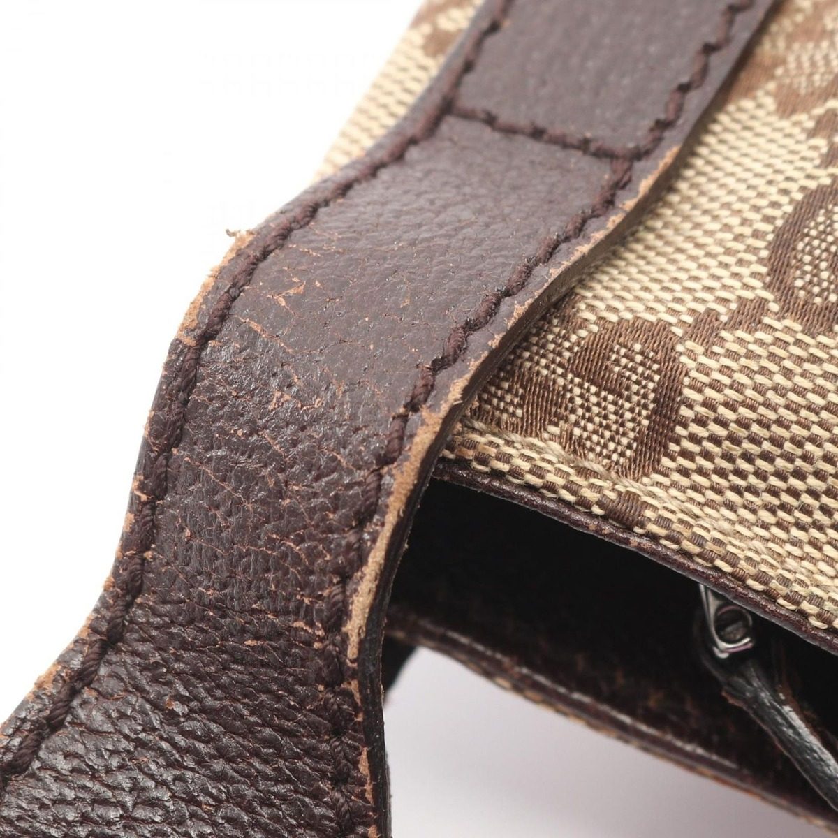 Gucci Shoulder Bag GG Canvas Beige Dark Brown — view 5