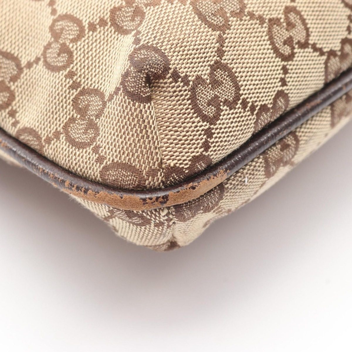 Gucci Shoulder Bag GG Canvas Beige Dark Brown — view 7