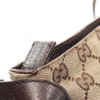 Gucci Shoulder Bag GG Canvas Beige Dark Brown — view 8
