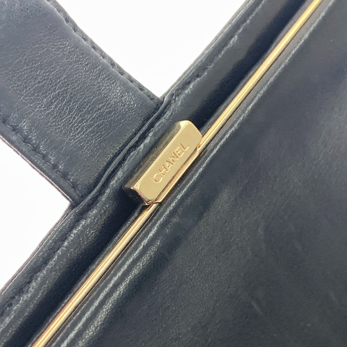 Chanel Caviar Leather Coco Mark Long Wallet Black — view 5