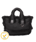 Chanel Tote Bag Silver Shearling
