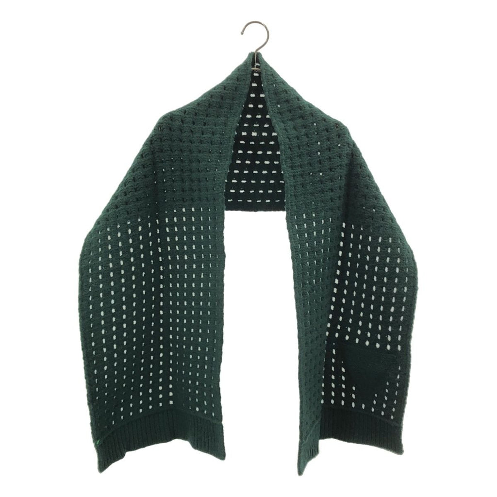 Bottega Veneta Logege Knit Muffler Dark Green Scarf