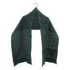 Bottega Veneta Logege Knit Muffler Dark Green Scarf