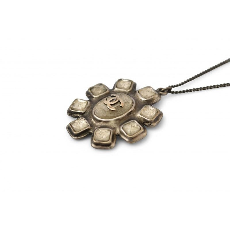 Chanel Coco Mark CC Rhinestone Gunmetal 10 — view 5
