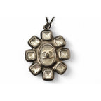 Chanel Coco Mark CC Rhinestone Gunmetal 10