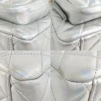 Chanel Chain Clutch Bag Iridescent Metallic Lambskin Silver Ap4349 — view 6