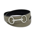 Hermes Elitage Belt 80 cm Black Etoupe Silver Hardware