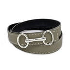 Hermes Elitage Belt 80 cm Black Etoupe Silver Hardware — view 2