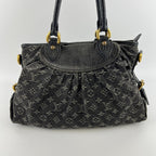 Louis Vuitton Monogram Neo Cabby MM Shoulder Bag Denim Black Vintage — view 3