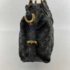 Louis Vuitton Monogram Neo Cabby MM Shoulder Bag Denim Black Vintage — view 5