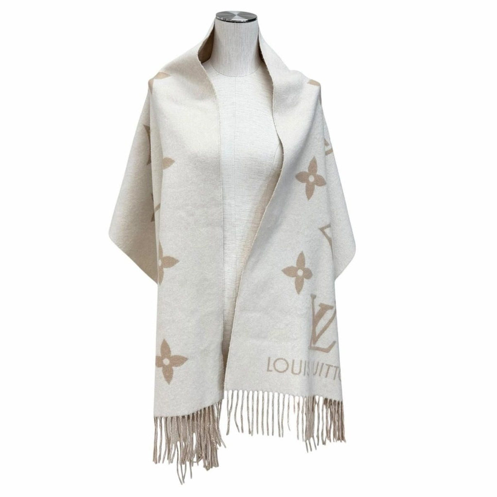 Louis Vuitton Scarf Reykjavik Cashmere Beige Logo — view 4