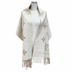 Louis Vuitton Scarf Reykjavik Cashmere Beige Logo — view 4