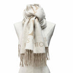 Louis Vuitton Scarf Reykjavik Cashmere Beige Logo — view 6