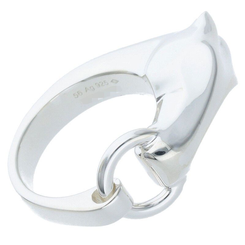 Hermes Galop Ring Silver 56 Size 16 — view 5