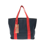 Prada Sports Canapa Navy Red Canvas Tote