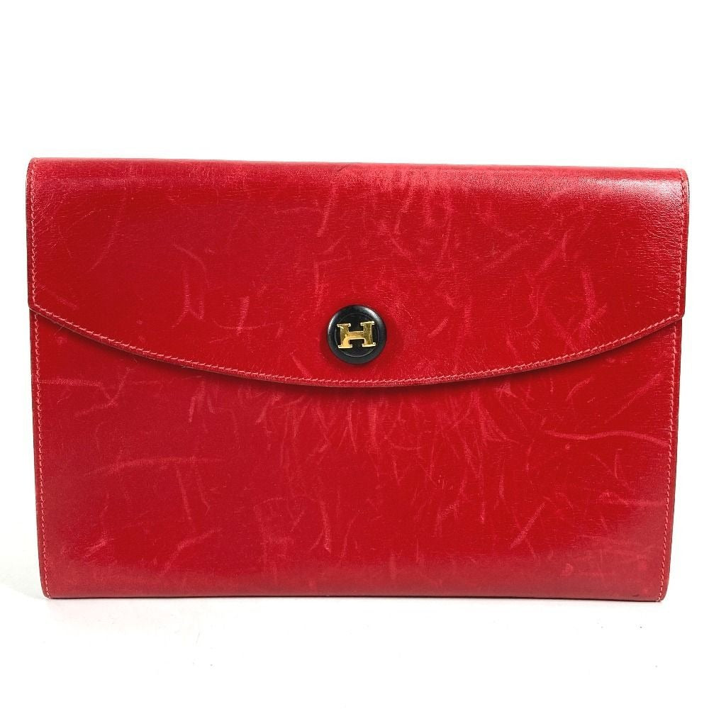 Hermes Second Bag Pochette Rio Leather Red