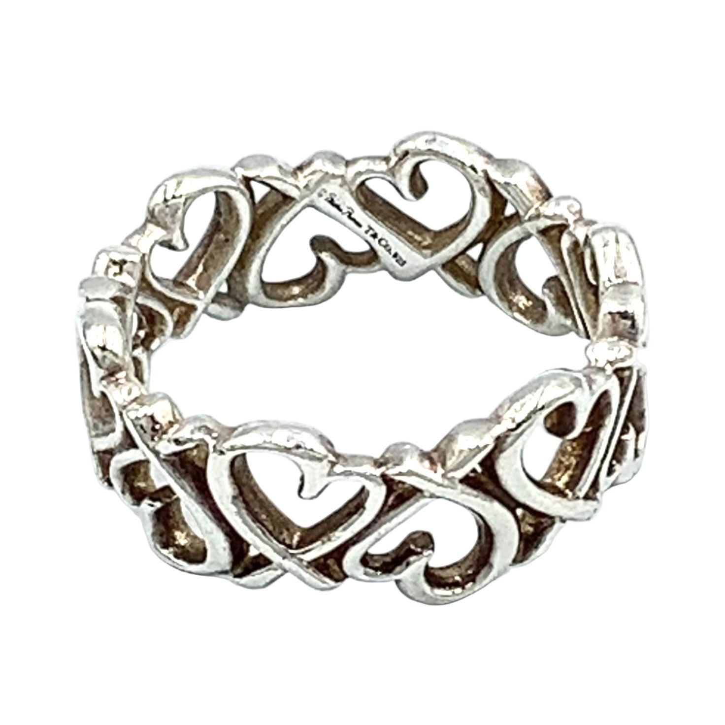 Tiffany & Co Paloma Picasso Loving Heart Band Silver Ring