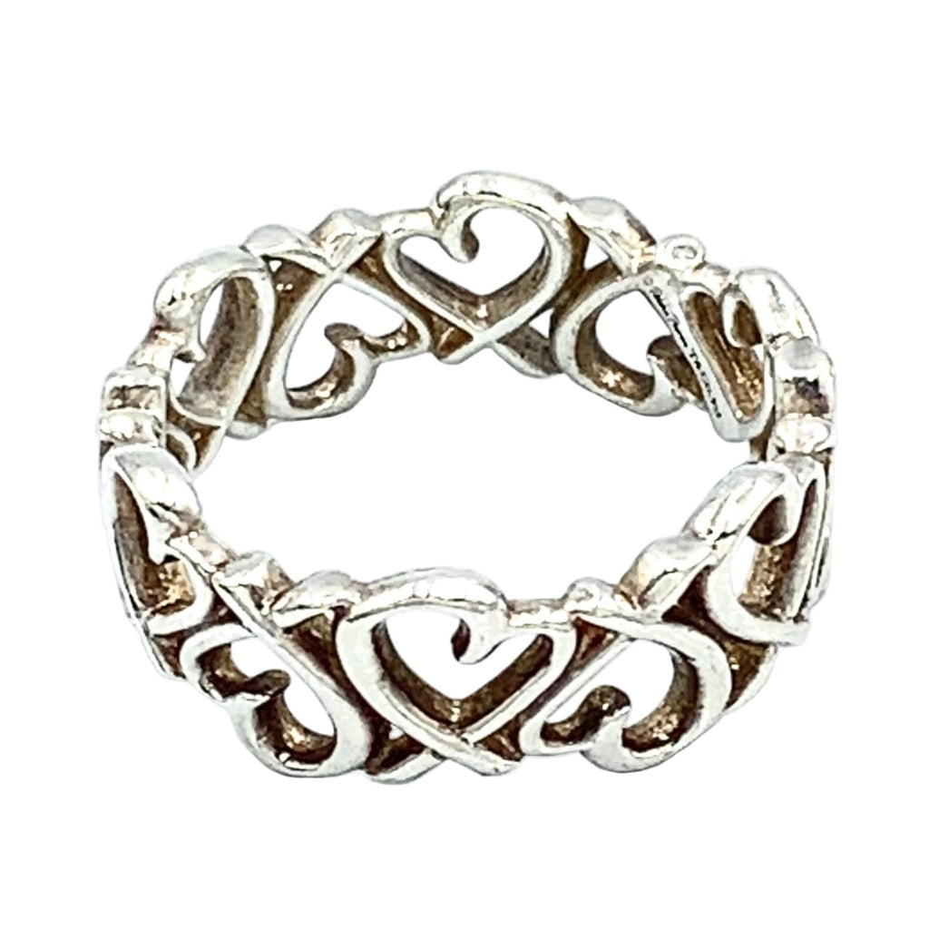 Tiffany & Co Paloma Picasso Loving Heart Band Silver Ring — view 2