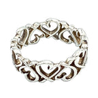 Tiffany & Co Paloma Picasso Loving Heart Band Silver Ring — view 2