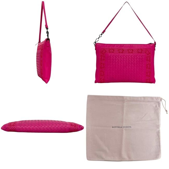 Bottega Veneta Clutch Bag Pink Intrecciato Butterfly — view 2