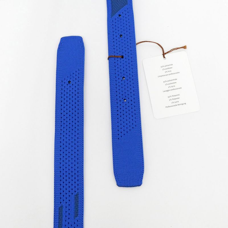 Hermes Knit Belt Sprint M Monochrome H Buckle Blue Black Man — view 5