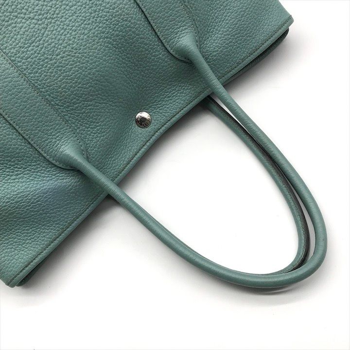 Hermes Garden Party PM Negonda Tote Purse Blue — view 7