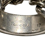 Gucci 925 Logo Plated Golmet Chain Ring — view 7
