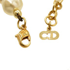 Christian Dior Vintage Faux Pearl Metal Gold Choker Necklace 0090 — view 5