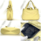 Loewe Handbag Yellow Anagram Leather Suede — view 4