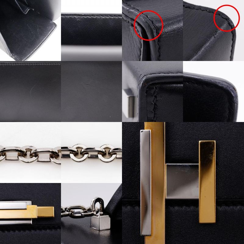 Hermes Cinetic 2-Way Leather Black a Shoulder Bag — view 9