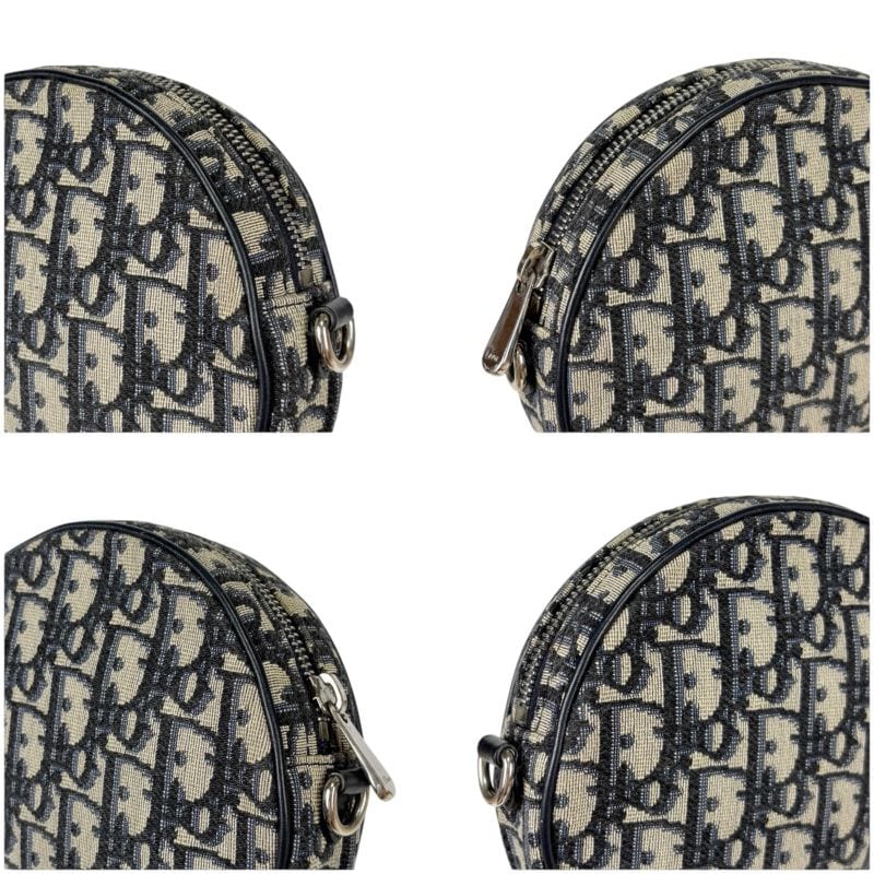 Christian Dior Oblique Baby Ball Mini Shoulder Bag Trotter Pattern Circle Round — view 5