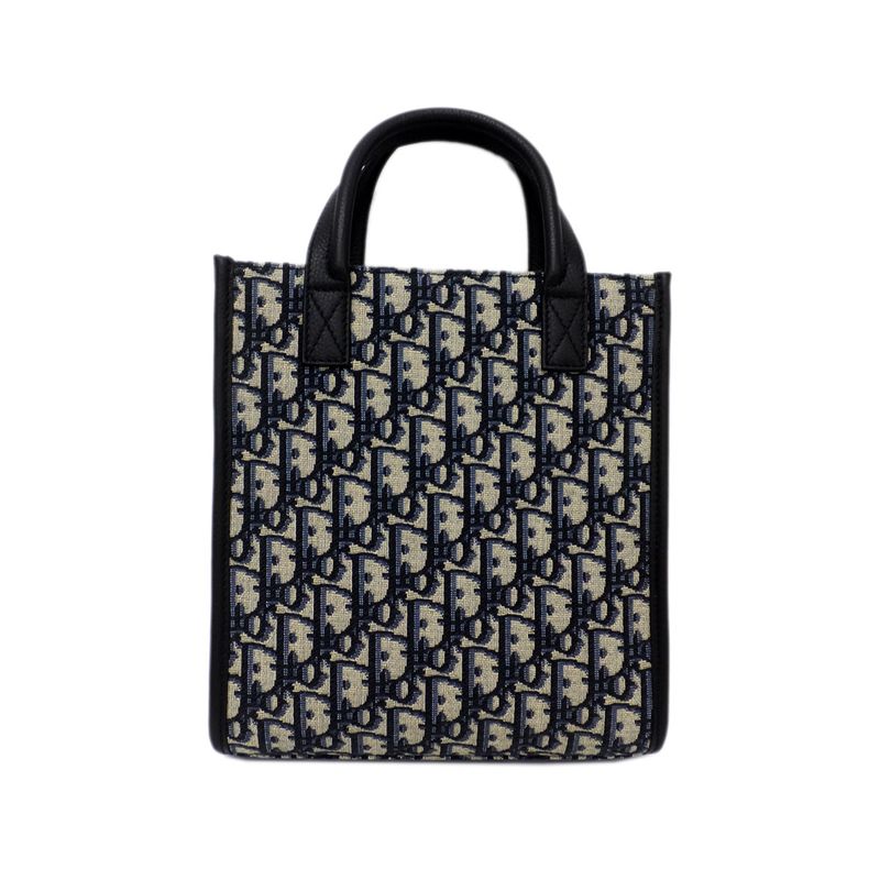Dior Safari North South Oblique Jacquard Silver Hardware Hand — view 3