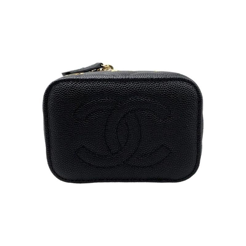 Chanel Shoulder Bag Small Vanity Ap3078 Quilted Caviar Leather — view 5