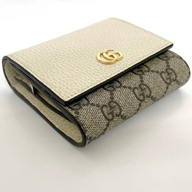 Gucci Bifold Wallet Beige White Marmont — view 3