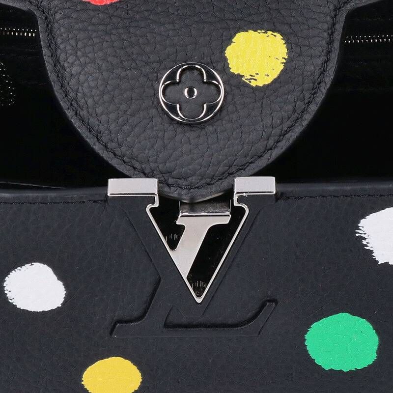 Louis Vuitton Yayoi Kusama Capucines MM 2-Way Dotted All Over Print Handbag — view 3