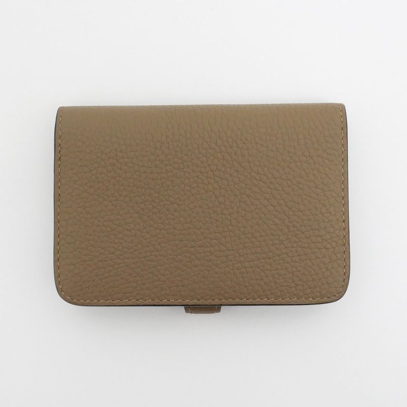 Hermes Dogon Card Case Brown Silver Hardware Togo Leather — view 3